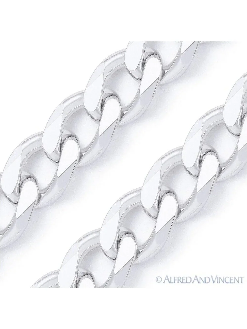 5.5mm Cuban / Curb Link Italian Chain Necklace in Solid .925 Sterling Silver 16" - Picture 2 of 2